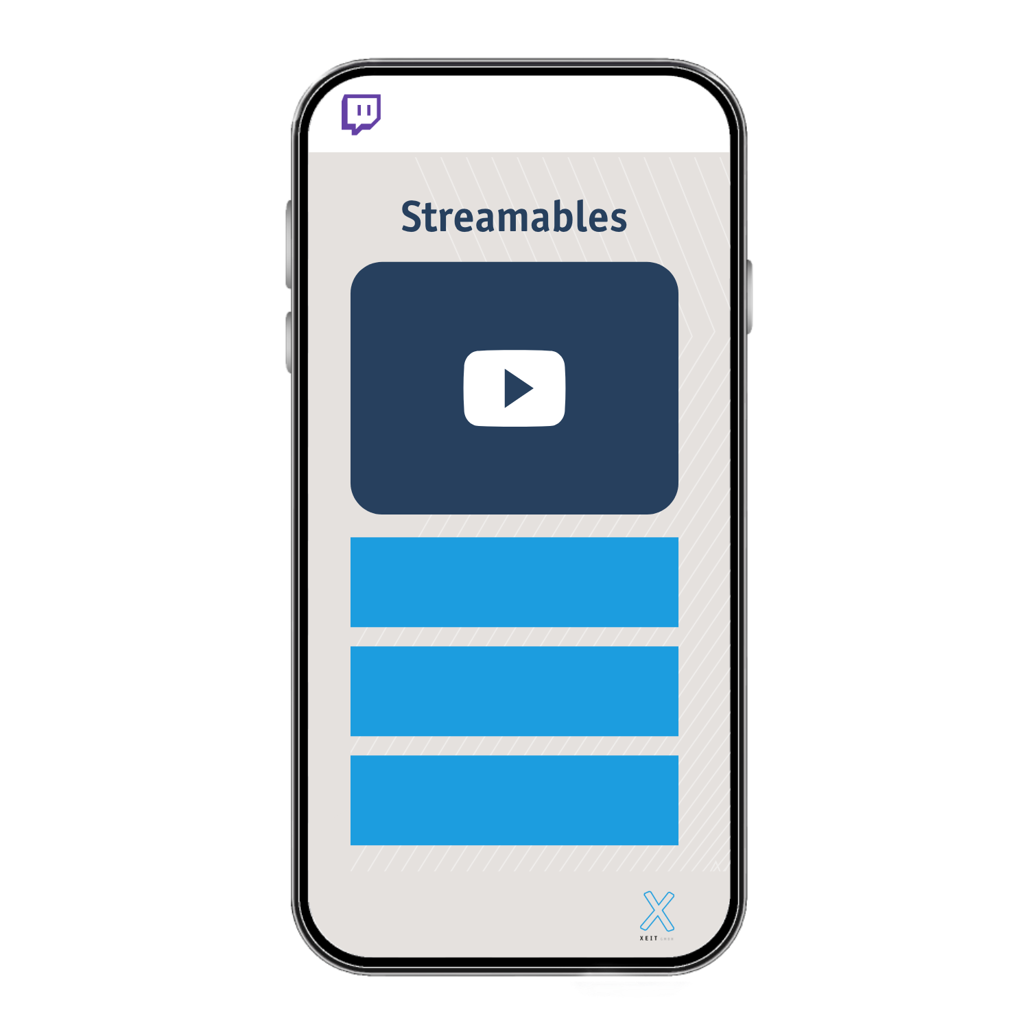 Visualisierung der Twitch Ads Gattung Streamables für Mobile