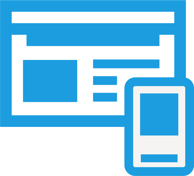 Icon Website mobile und responsive