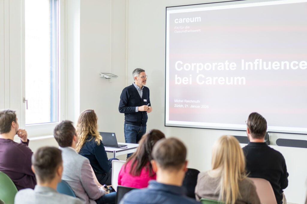 Espresso Talx bei xeit zum Thema Corporate Influencer, Michel Reichmuth spricht über Corporate Influencer bei Careum